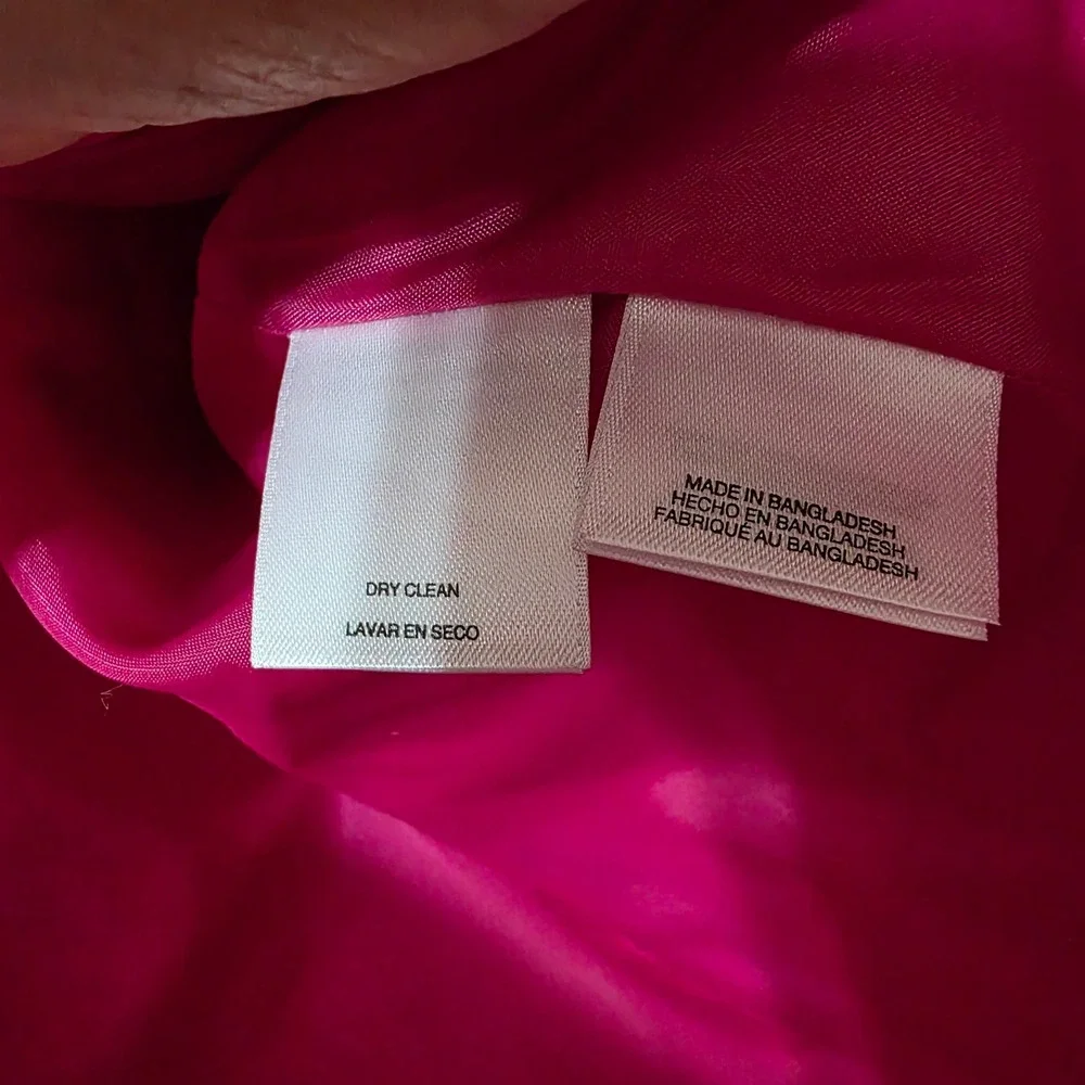 Black Label by Evan-Picone Women 18 Blazer Magenta Pink Open Front Shawl Collar
